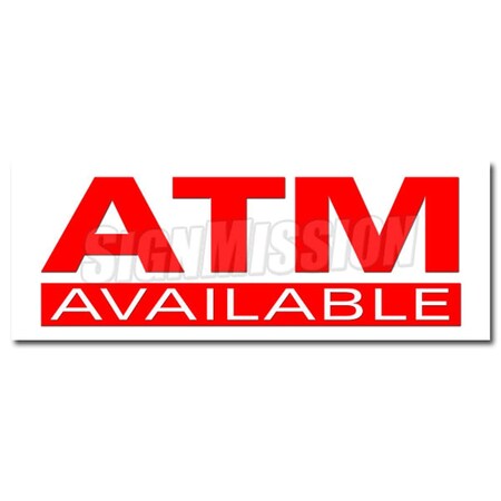Amistad 24 in. ATM Decal Sticker - Automatic Tell Machine Bank Machine Auto Teller Cash Here AM3949143